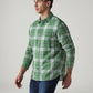 Men's Checkered Slim Fit Linen Shirt - Side View