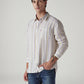 Men's Striped Slim Fit Linen Shirt - 20 View