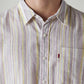 Men's Striped Slim Fit Linen Shirt - 20 View