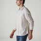 Men's Striped Slim Fit Linen Shirt - 20 View