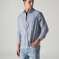 Men's Striped Slim Fit Linen Shirt - Styleshot View