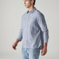 Men's Striped Slim Fit Linen Shirt - Side View