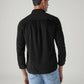 Men's Solid Slim Fit Corduroy Shirt - Back View