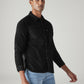 Men's Solid Slim Fit Corduroy Shirt - Side View