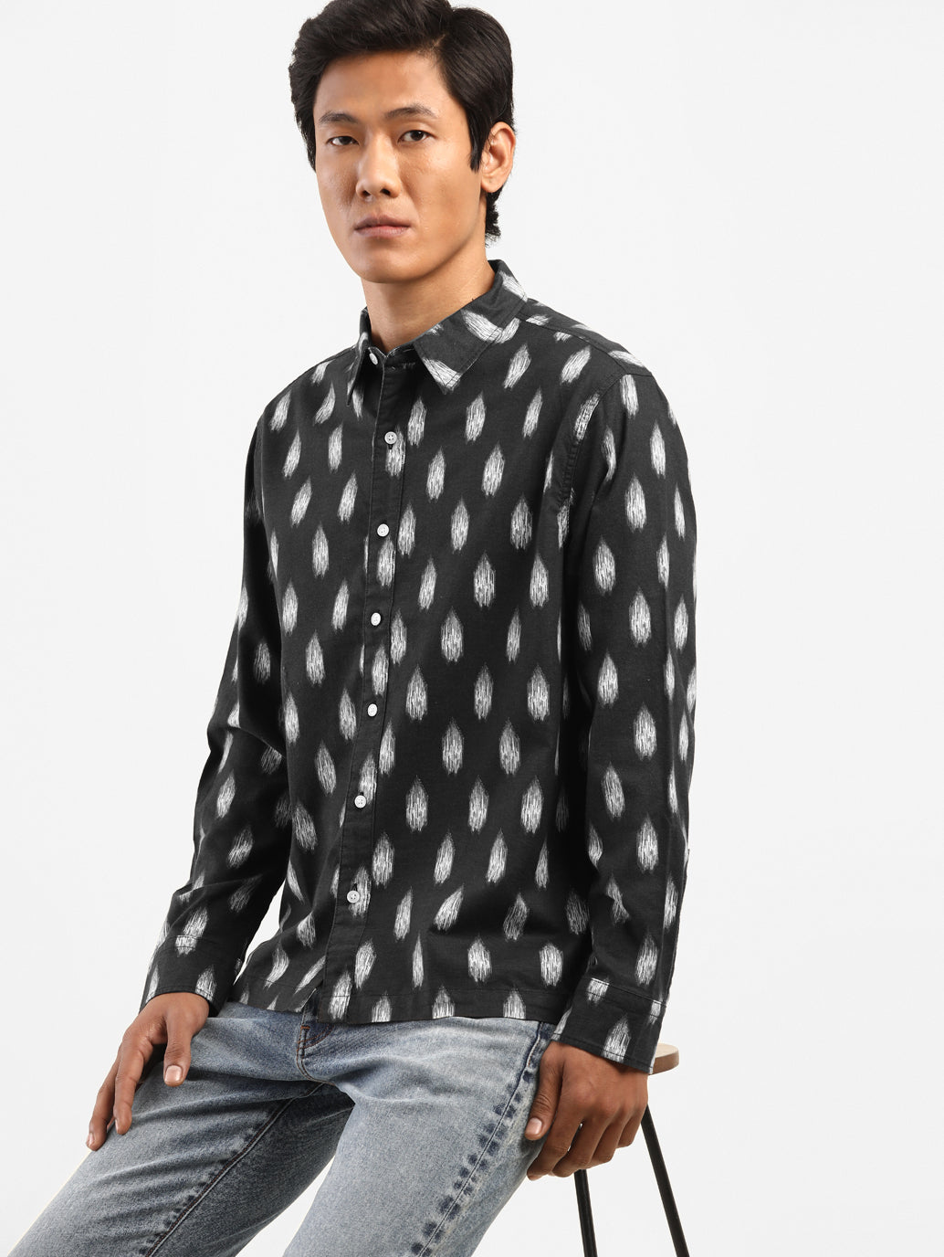 Men's Printed Regular Collar Shirt - b1c31569-582c-44a9-b713-ef9a6712b6c8 View