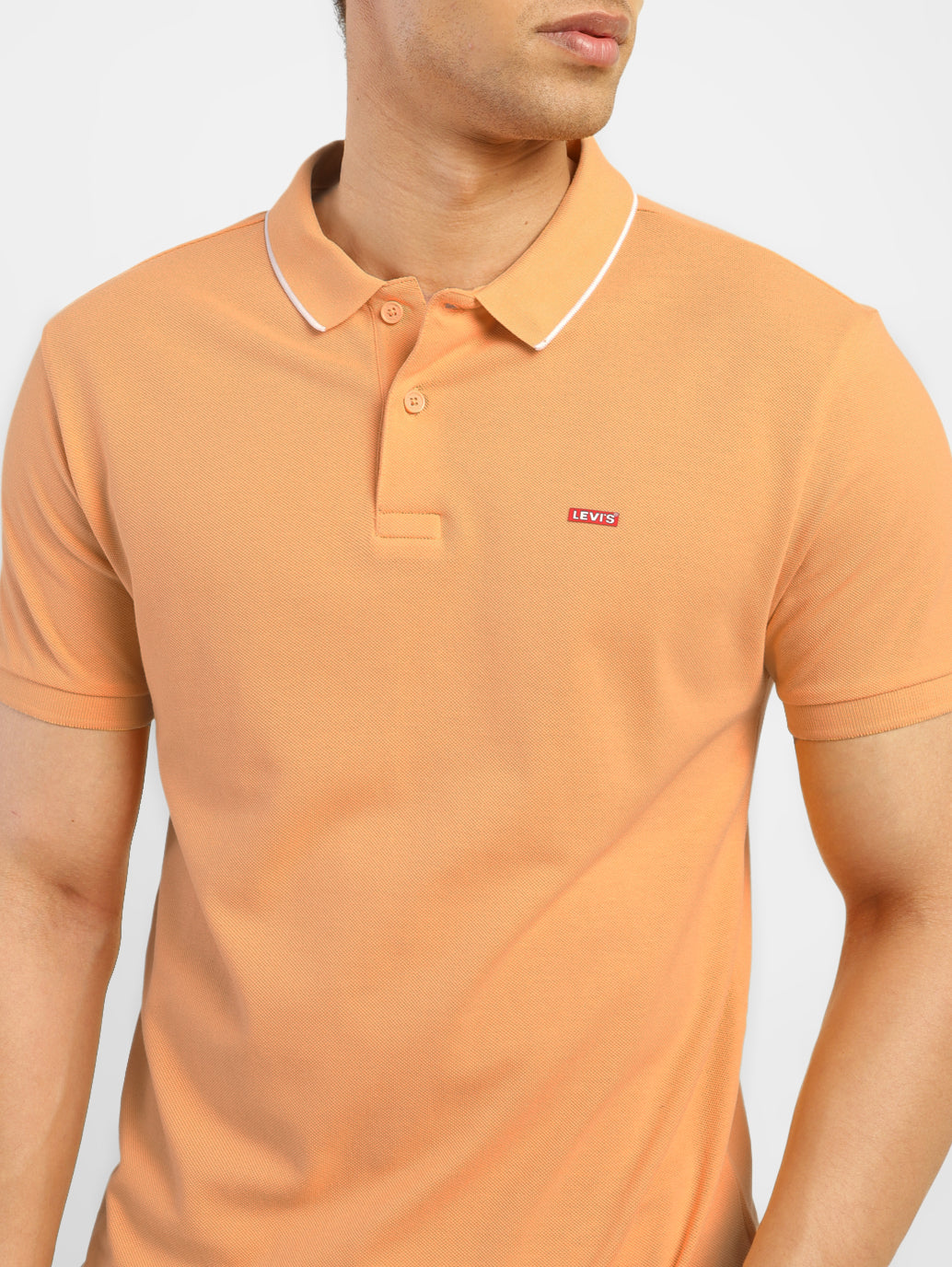 Men's Solid Polo T-shirt - FrontDetails View