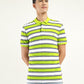 Men's Striped Polo T-shirt - Front View