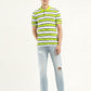 Men's Striped Polo T-shirt - ModelFront View