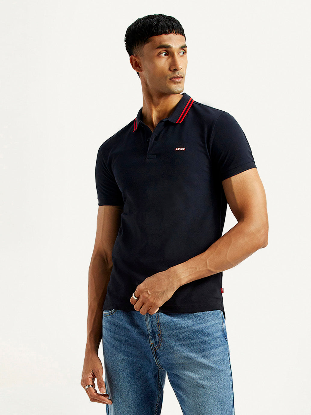 Men's Solid Polo T-Shirt - Styleshot View