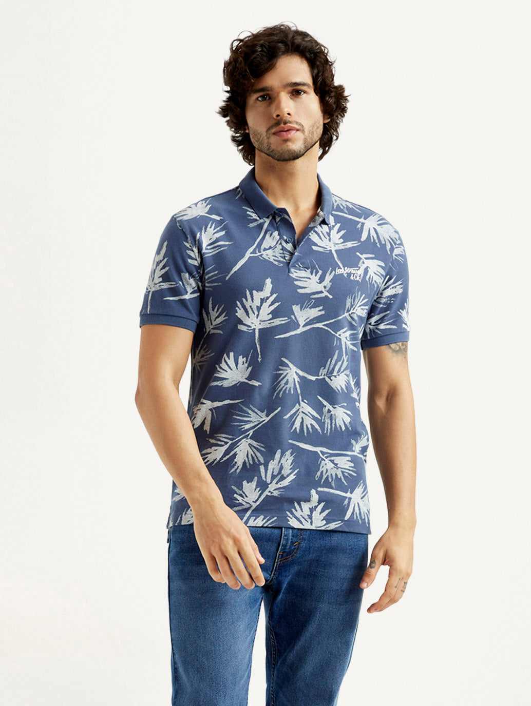 Men's Pure Cotton Slim Fit Polo T-shirt - Styleshot View