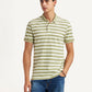 Men's Striped Olive Slim Fit Polo T-shirt - Styleshot View
