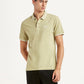 Men's Solid Beige Slim Fit Polo T-shirt - Styleshot View