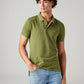 Men's Solid Olive Slim Fit Polo T-shirt - Styleshot View