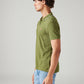 Men's Solid Olive Slim Fit Polo T-shirt - Side View