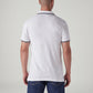 Men's Logo Printed Slim Fit Pique Polo T-Shirt - Back View