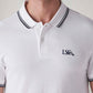 Men's Logo Printed Slim Fit Pique Polo T-Shirt - Detail View