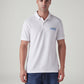 Men's Graphic Print Slim Fit Pique Polo T-Shirt - Front View