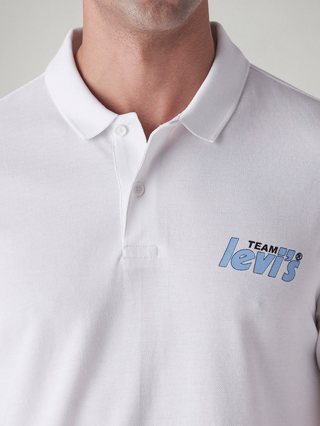 Men's Graphic Print Slim Fit Pique Polo T-Shirt - Detail View