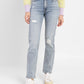 Women's 70s Blue Flared Fit High Rise Jeans - d4be7285-7df4-4722-86eb-6806ecb1fe54 View