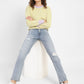 Women's 70s Blue Flared Fit High Rise Jeans - deff427b-e2b7-4b14-b3c0-85fe3abe7b9f View