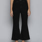 Women's 70s Black Flared Fit High Rise Jeans - A14710012-Front View