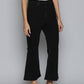 Women's 70s Black Flared Fit High Rise Jeans - side View