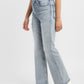 Women's 70s Blue Flared Fit High Rise Jeans - cb17d89c-4ec6-4c68-8ce6-fd283b784d46 View