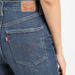 Women's 70s Blue Straight Fit High Rise Jeans - 9dd6e186-2aee-47a3-ba0d-32411d9568b1 View