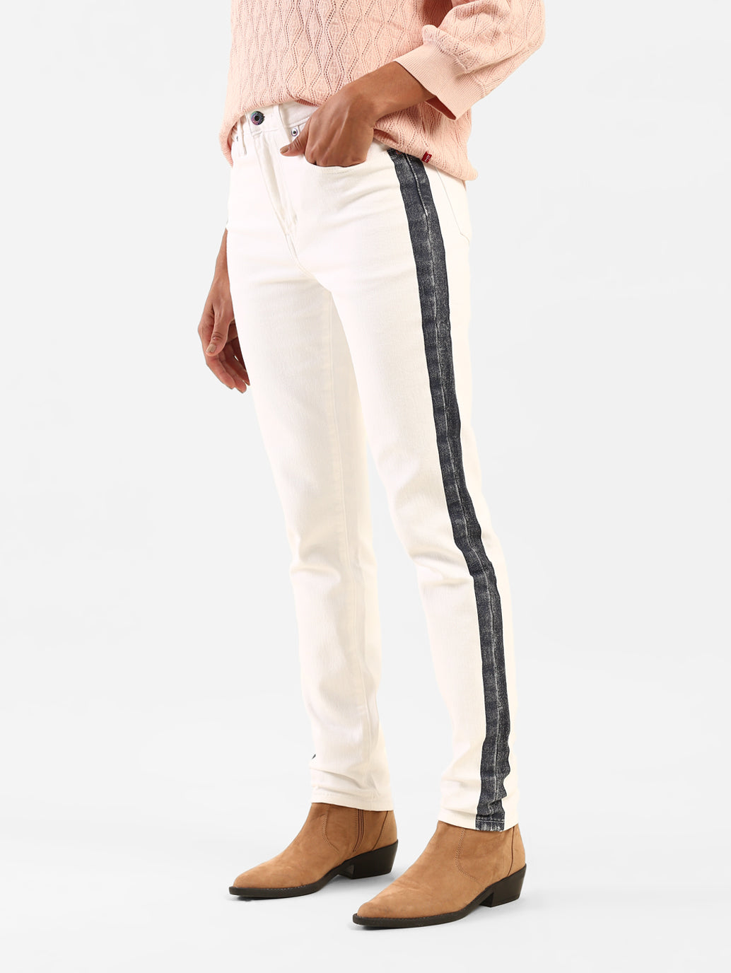 Women's 721 White Skinny Fit High Rise Jeans - 0c93c752-0d8e-4441-976a-7eabeb0aab95 View