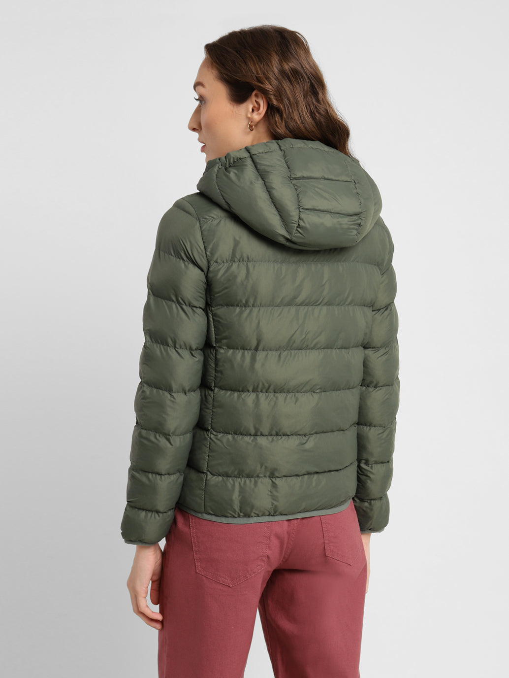 Women's Solid Hooded Quilted Jacket - ee5383ca-cbcd-4447-ab48-dd90c1cf1adb View