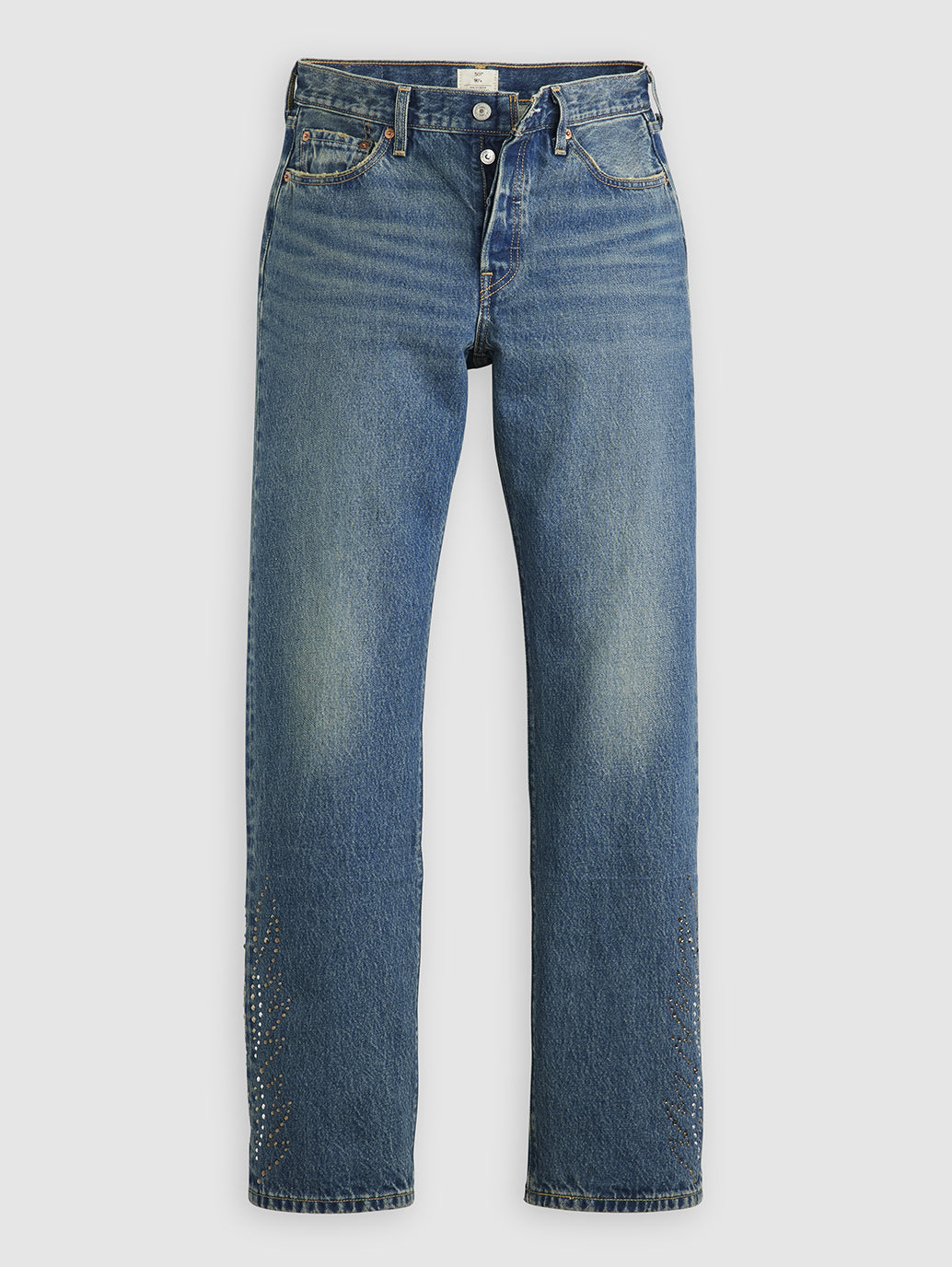 Women's 501'90s Dark Indigo Straight Fit Mid Rise Jeans - Front View
