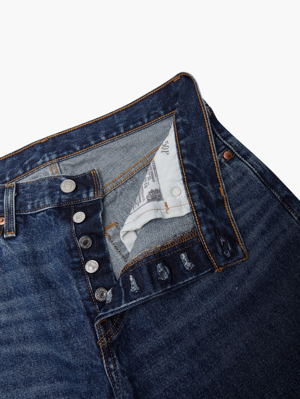 Women's 501'90 Blue Straight Fit High Rise Jeans - 944944a1-d5da-4dc5-8065-8c45ed7788f7 View