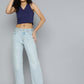 Women's 501'90 Blue Straight Fit Mid Rise Jeans - StyelDetails View
