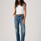 Women's 501'90s Dark Indigo Straight Fit Mid Rise Jeans - Front View