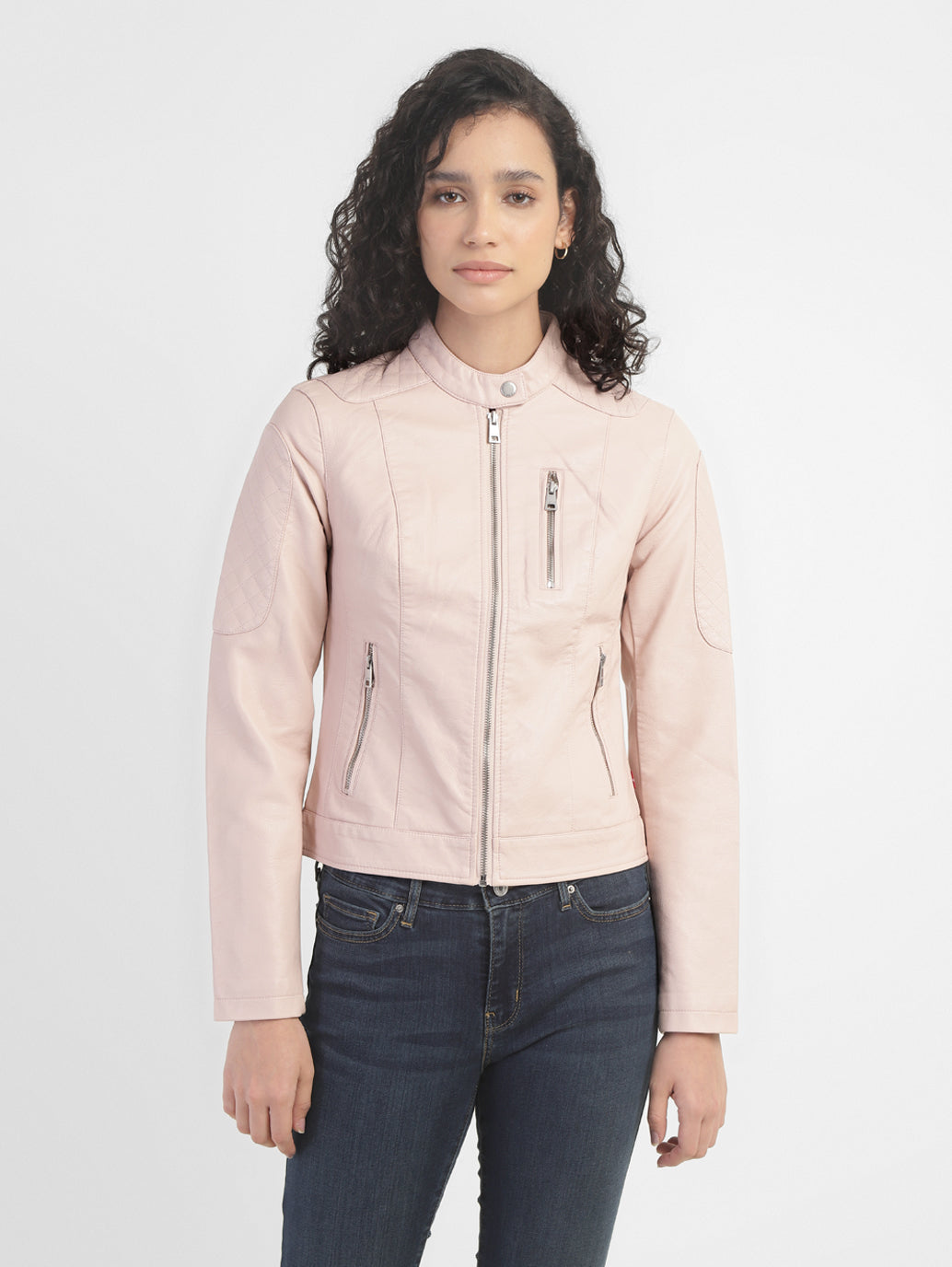 Women's Solid Band Neck Jackets - 172b14cb-b14b-4101-b0e9-ece6aa6a0036 View