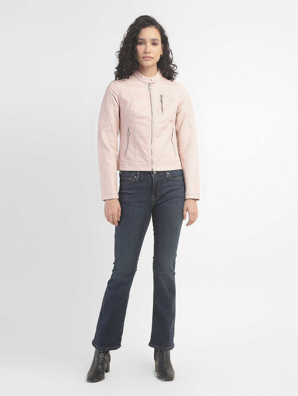 Women's Solid Band Neck Jackets - b42960c1-eb8e-4eac-8ab4-17b6c9a47560 View