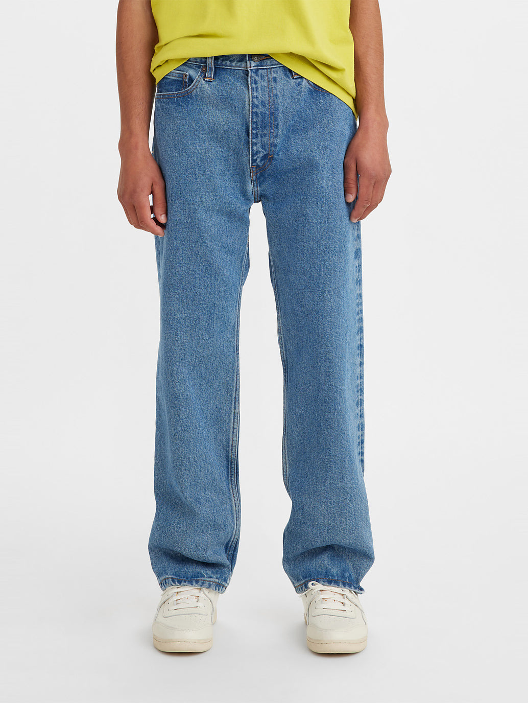 Men's Blue Loose Fit Mid Rise Jeans - 108d6449-2c96-41bb-8a99-212a014e39f5 View