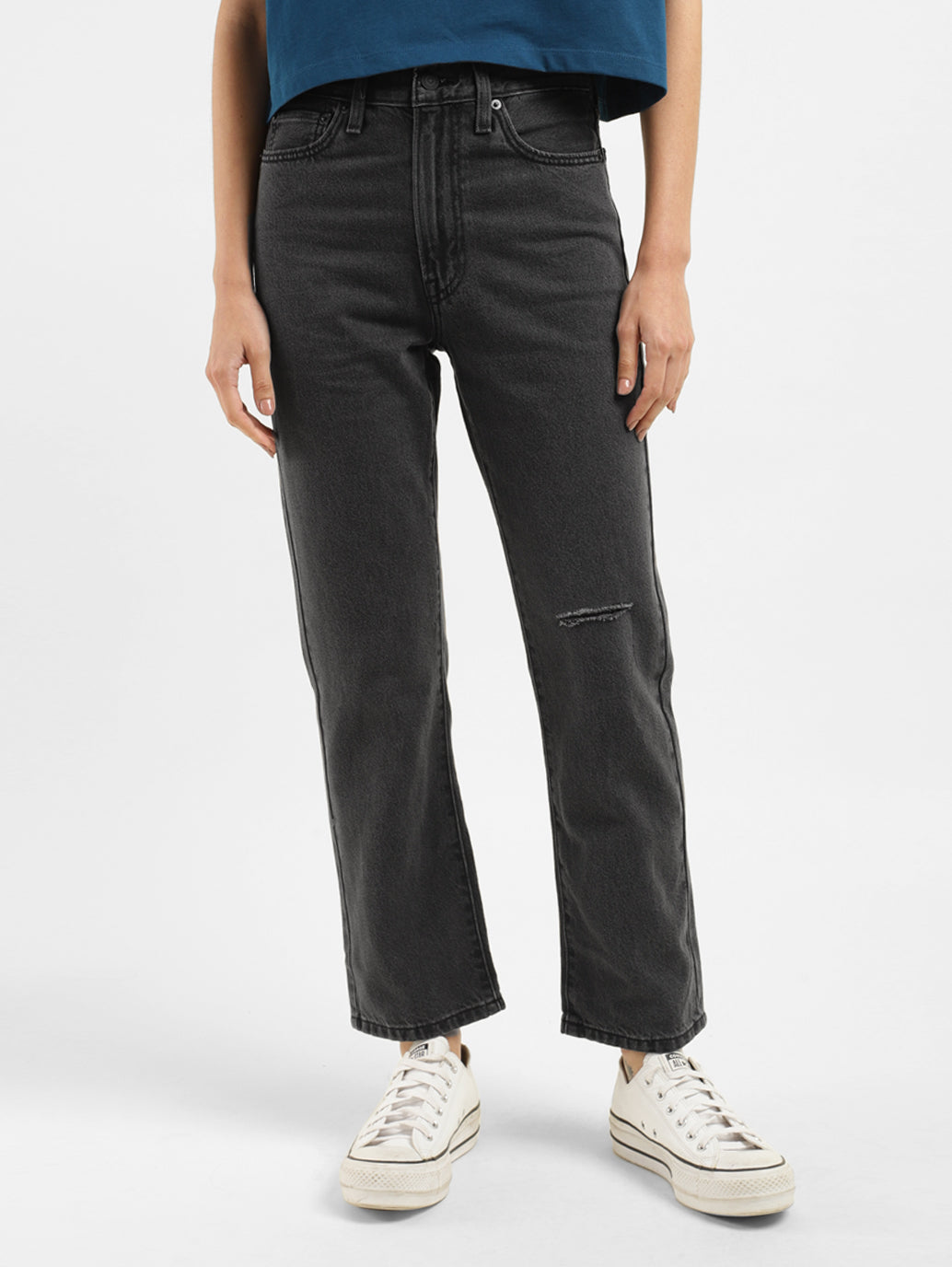 Women's Black Wedgie Straight Fit High Rise Jeans - ce2f0f59-57e3-40fc-a84d-072ceb96480c View