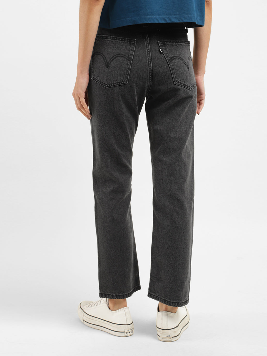 Women's Black Wedgie Straight Fit High Rise Jeans - db1395ec-395c-41dc-92eb-f708893bc802 View