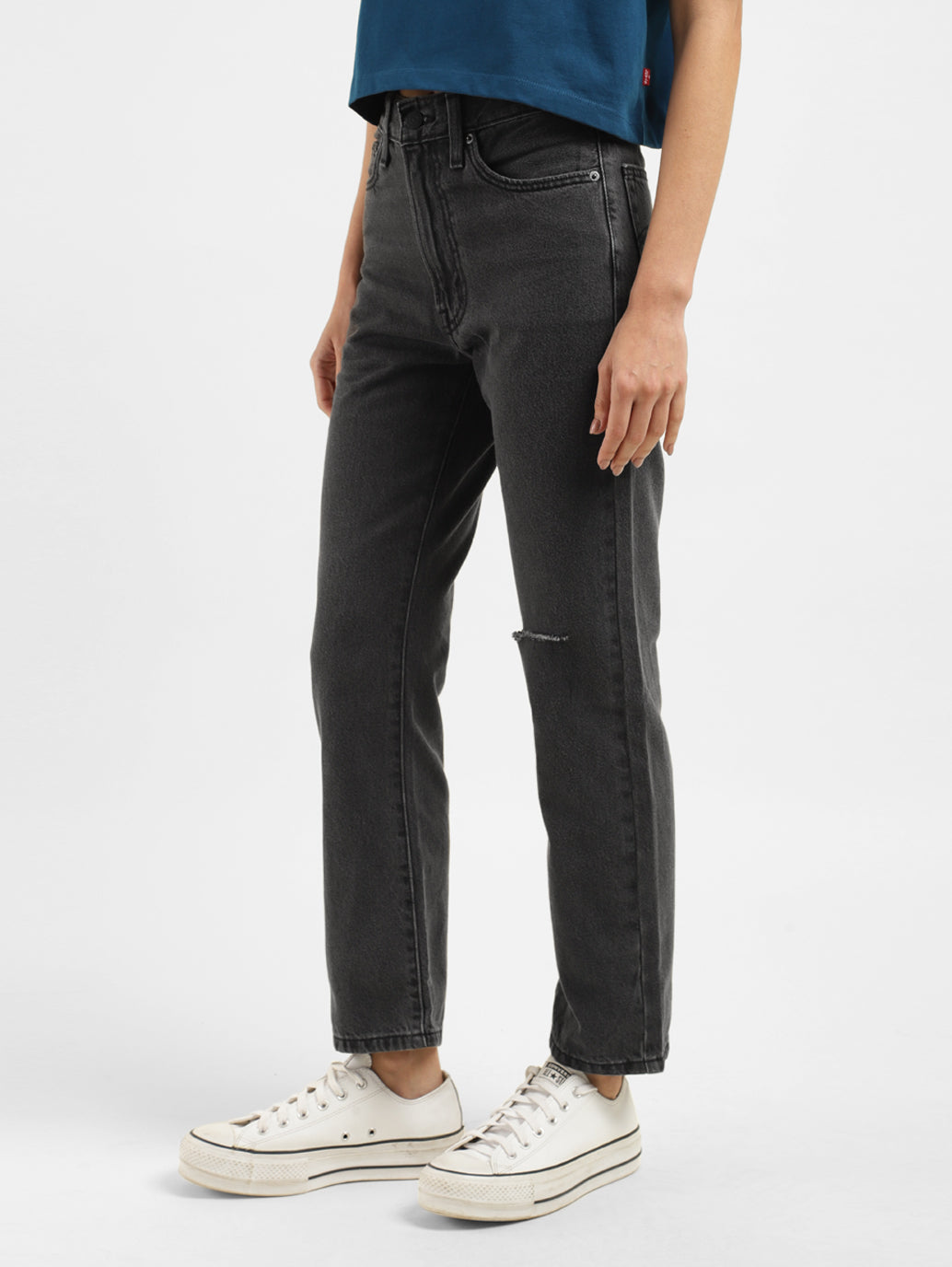Women's Black Wedgie Straight Fit High Rise Jeans - ed09e456-25a0-436b-92ba-a53fea92bedd View