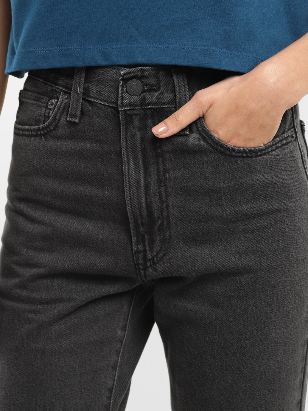 Women's Black Wedgie Straight Fit High Rise Jeans - 076ffbd0-35ad-4184-bbf3-422d63def6b7 View