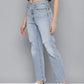 Women's Blue Wedgie Straight Fit High Rise Jeans - A250400213 View