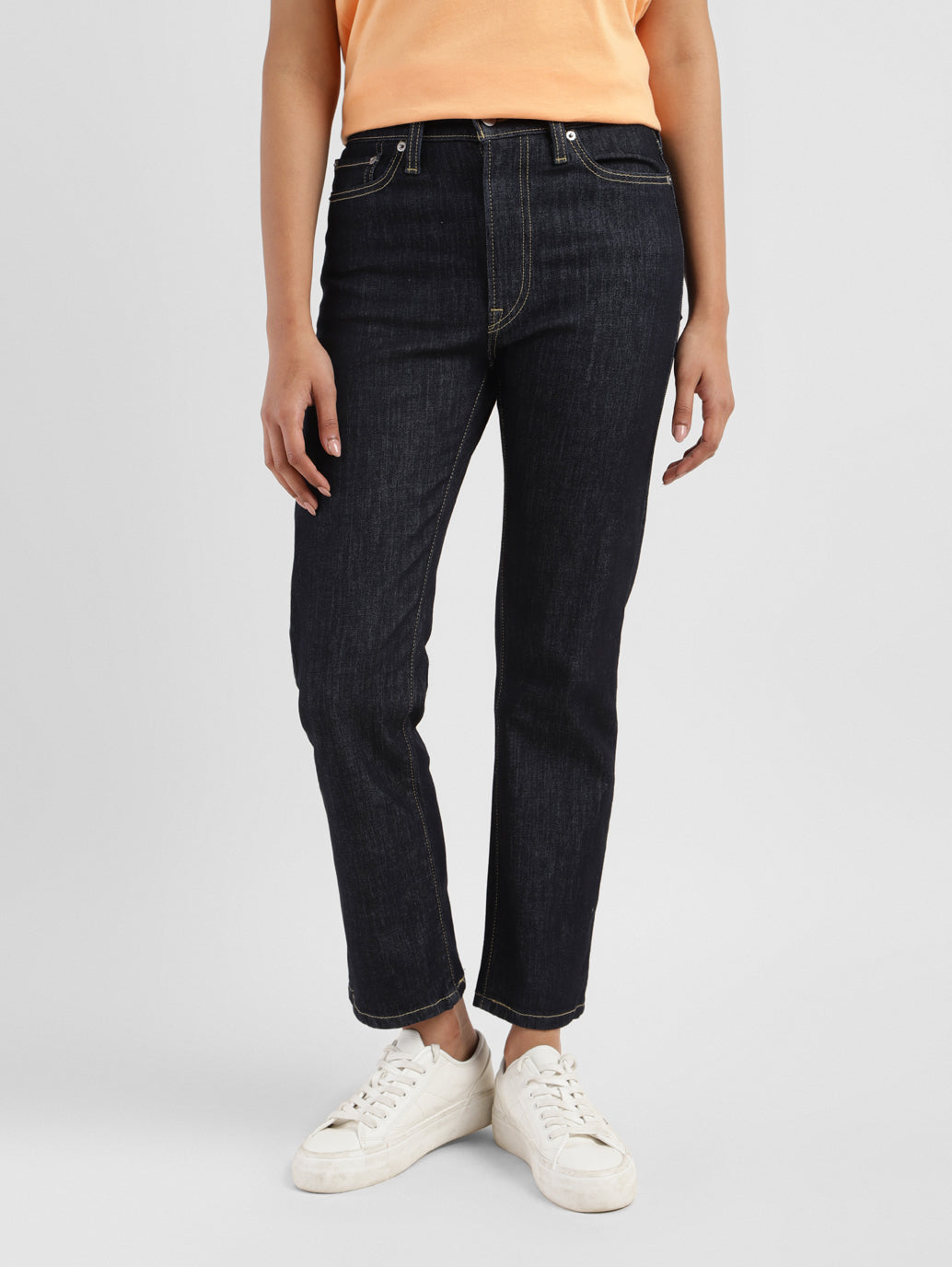 Women's Blue Wedgie Straight Fit Mid Rise Jeans - 4b12c5d8-52d3-463f-8bf3-c01851bfac46 View