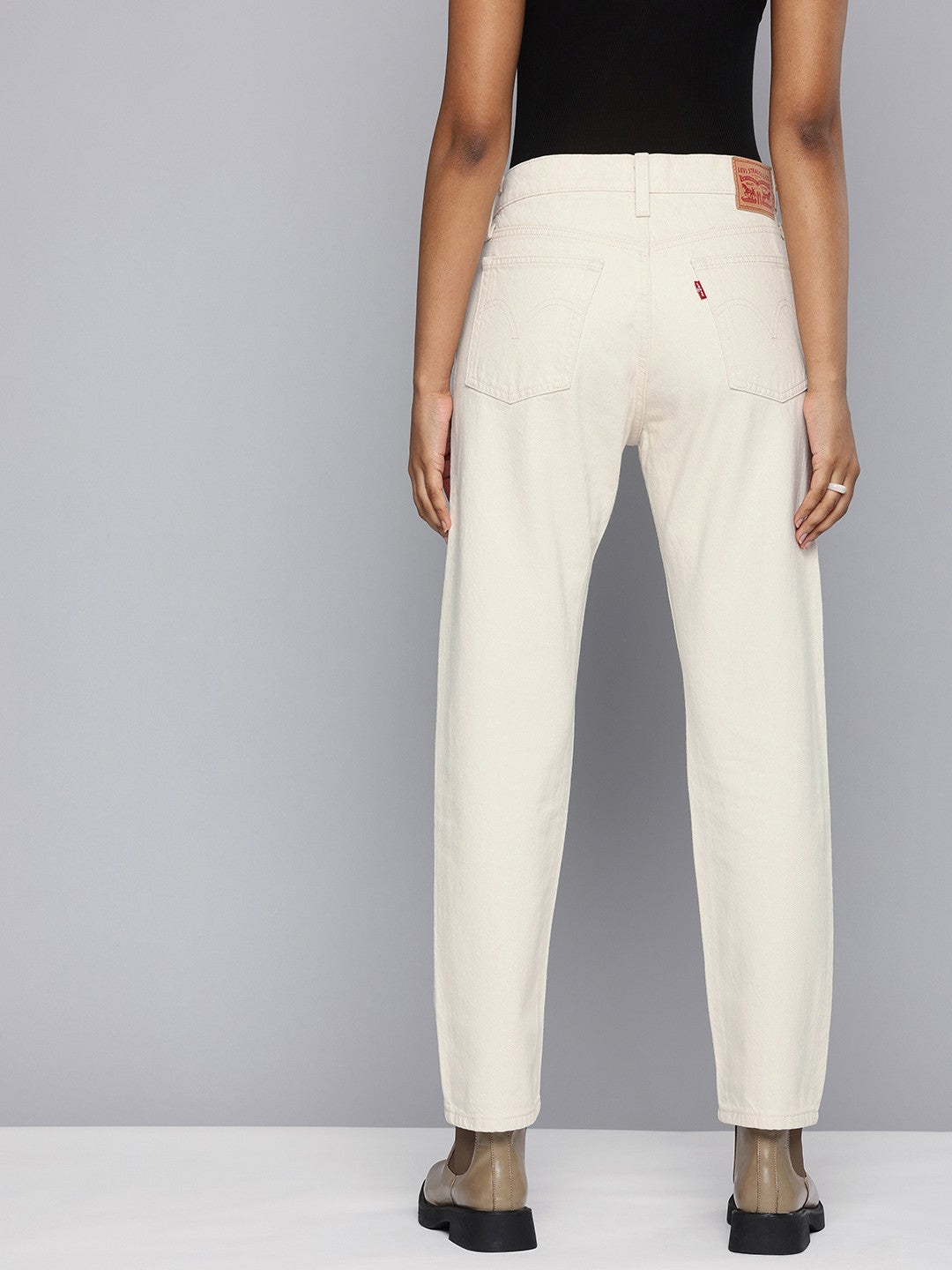 Women's Off White Wedgie Straight Fit High Rise Jeans - ff1dc55f-42b0-459d-8cdb-2acdb58fa7dd View