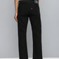 Women's Black Wedgie Straight Fit Mid Rise Jeans - 3 View