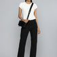Women's Black Wedgie Straight Fit Mid Rise Jeans - 4 View