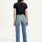 Women's Blue Wedgie Straight Fit High Rise Jeans - Back View