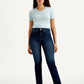 Women's Navy Blue Wedgie Straight Fit Mid Rise Jeans - Styleshot View