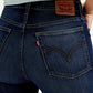 Women's Navy Blue Wedgie Straight Fit Mid Rise Jeans - Detail View