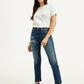 Women's Blue Wedgie Straight Fit High Rise Jeans - Styleshot View
